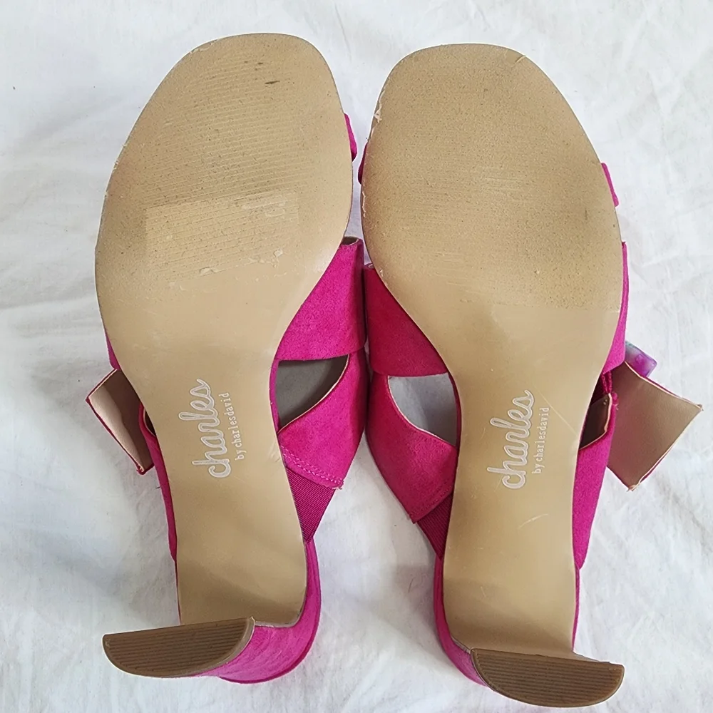 Charles by Charles David Gleam Slide‎ Sandal Size 7.5 Magenta